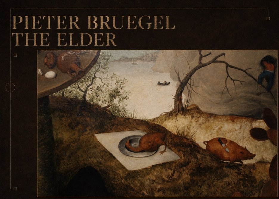 Pieter Bruegel The Pig Is Stabbed No6 - Póster