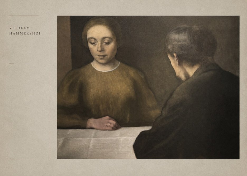 Vilhelm Hammershøi A Conversation No5 - Póster