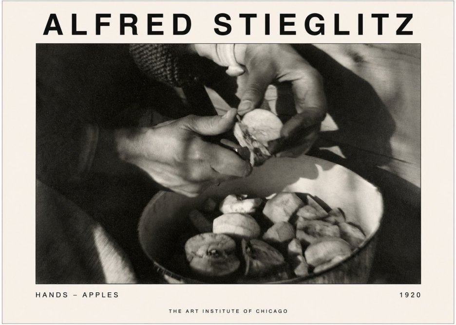 Alfred Stieglitz Hands - Apples No1 - Póster