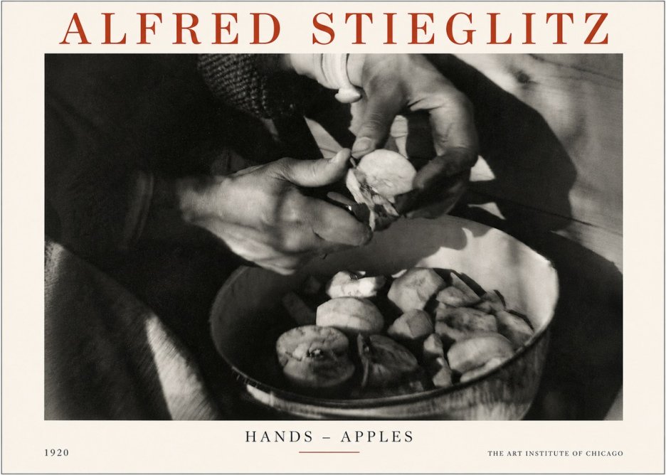 Alfred Stieglitz Hands - Apples No3 - Póster