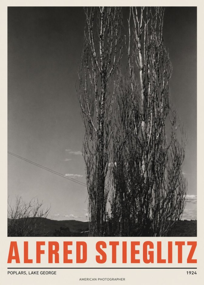 Alfred Stieglitz Trees - Lake George, 1921 No5 - Póster