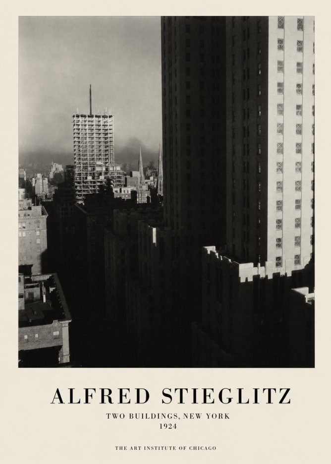 Alfred Stieglitz Two Buildings, New York No1 - Póster