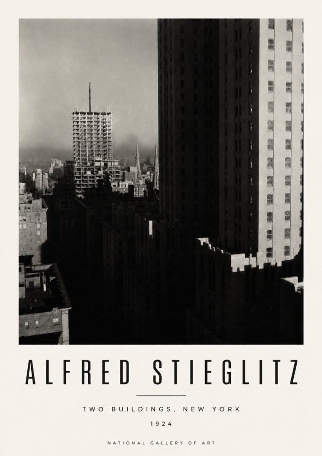 Alfred Stieglitz Two Buildings, New York No4 - Póster