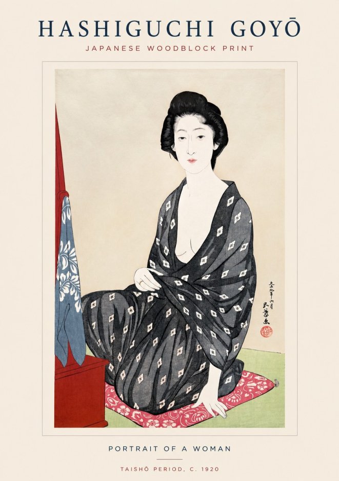 Hashiguchi Goyō Portrait of a Woman No1 - Póster