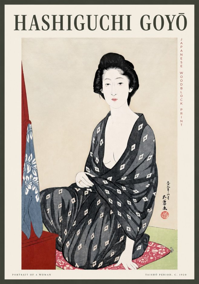 Hashiguchi Goyō Portrait of a Woman No2 - Póster