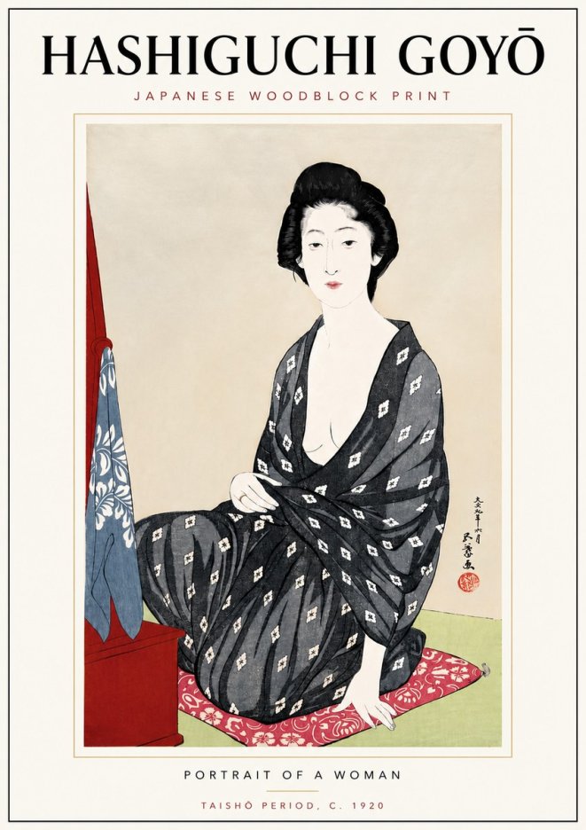 Hashiguchi Goyō Portrait of a Woman No6 - Póster
