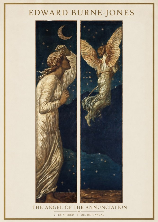 Edward Burne-Jones The Angel of the Annunciation No1 - Póster