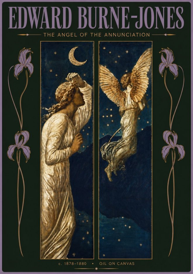 Edward Burne-Jones The Angel of the Annunciation No4 - Póster