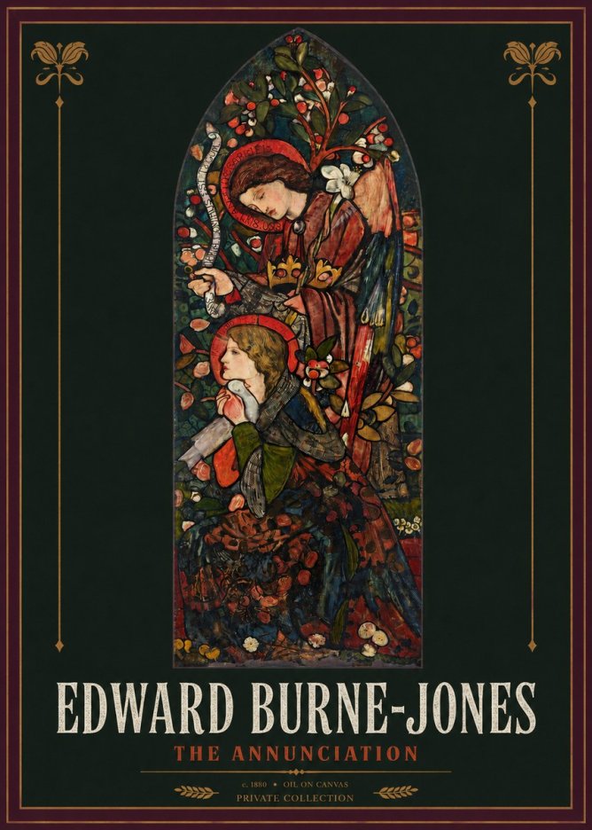 Edward Burne-Jones The Annunciation I No2 - Póster