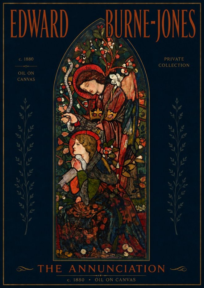Edward Burne-Jones The Annunciation I No5 - Póster