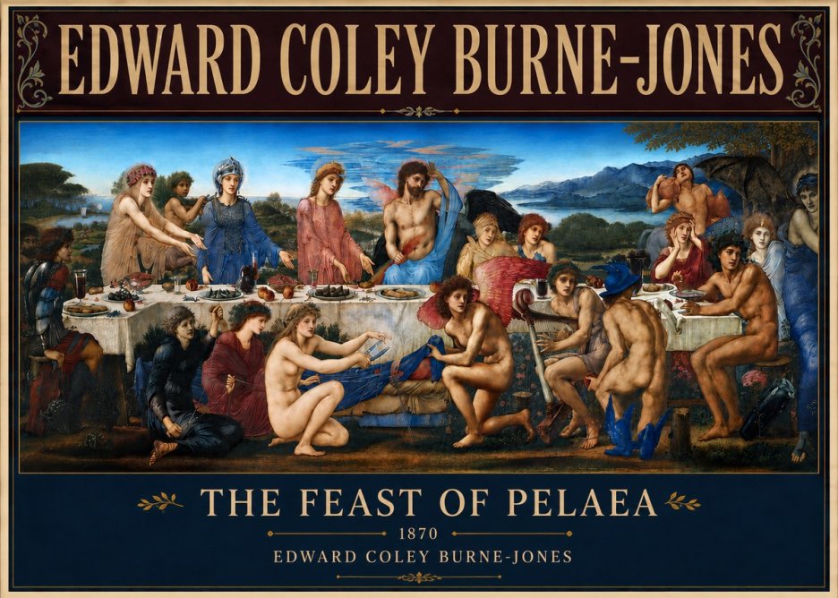 Edward Burne-Jones The Feast of Pelaea No4 - Póster