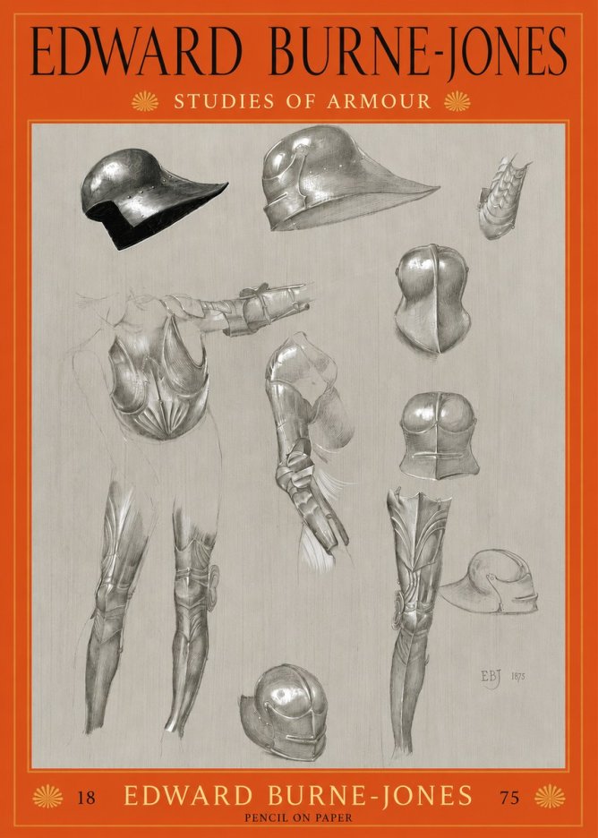 Edward Burne-Jones Studies of Armour No2 - Póster