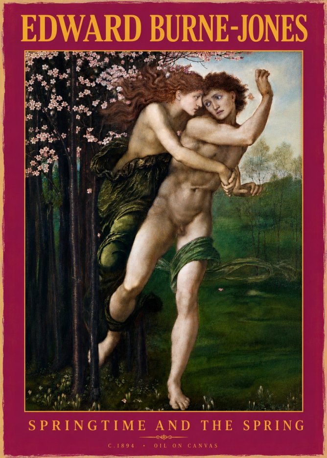 Edward Burne-Jones Springtime and the Spring No3 - Póster