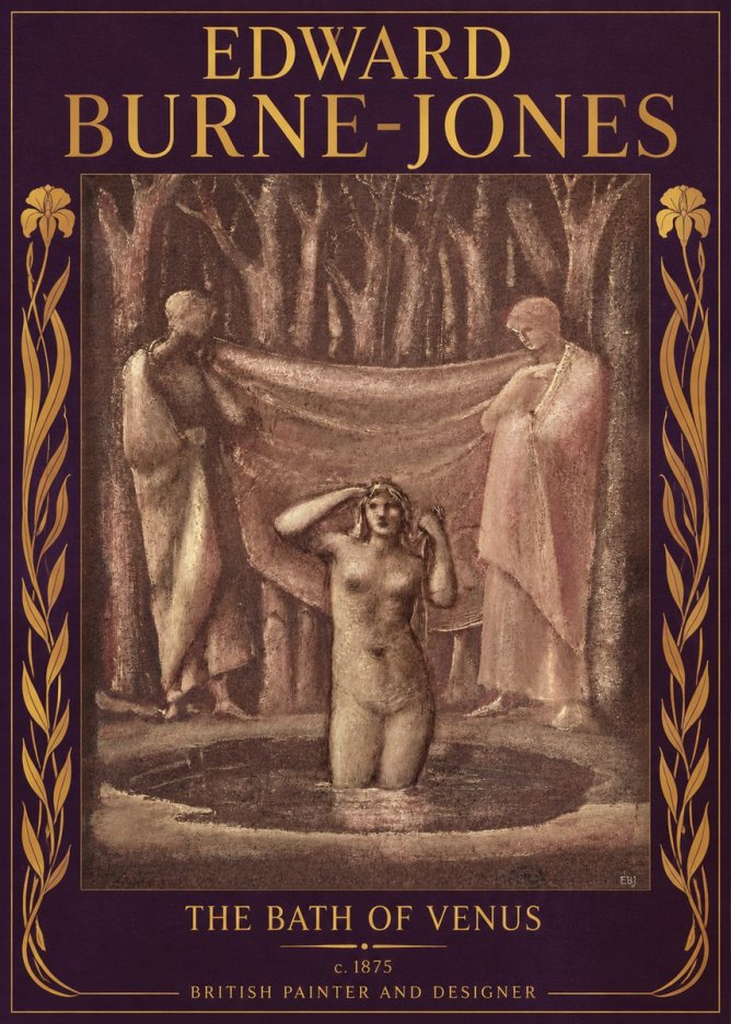 Edward Burne-Jones The Bath of Venus No2 - Póster