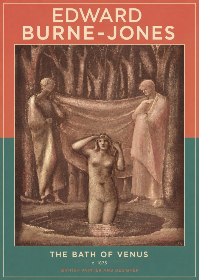 Edward Burne-Jones The Bath of Venus No3 - Póster