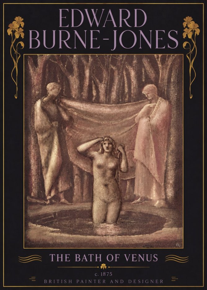 Edward Burne-Jones The Bath of Venus No5 - Póster
