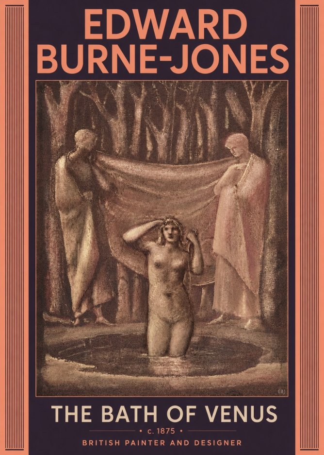 Edward Burne-Jones The Bath of Venus No6 - Póster
