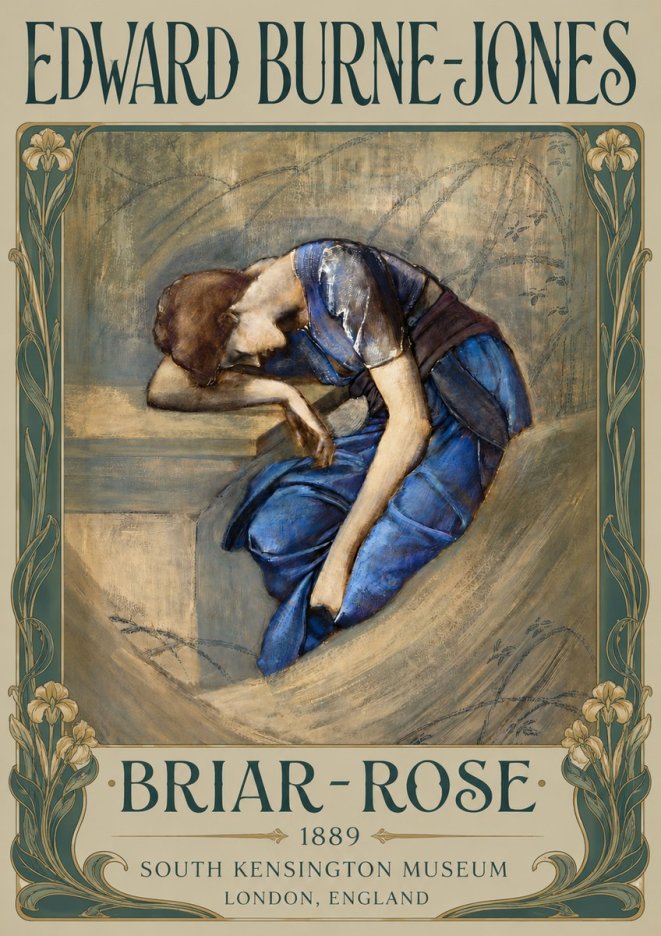 Edward Burne-Jones Briar-rose No6 - Póster