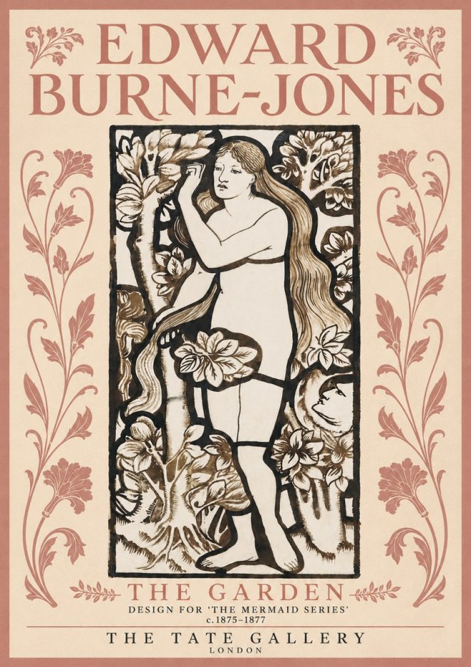 Edward Burne-Jones The Garden No3 - Póster