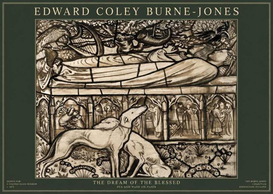 Edward Burne-Jones The Dream of the Blessed No1 - Póster