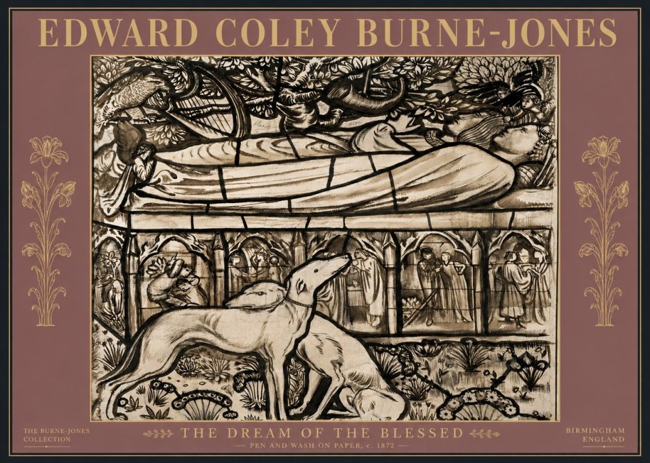 Edward Burne-Jones The Dream of the Blessed No6 - Póster