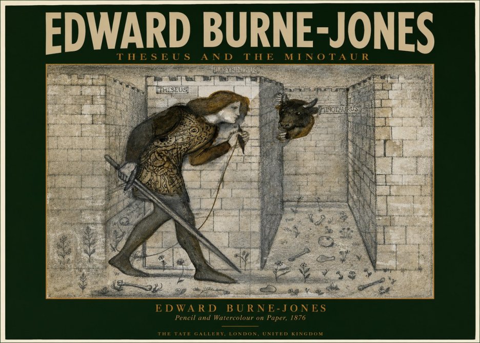 Edward Burne-Jones Theseus and the Minotaur No2 - Póster