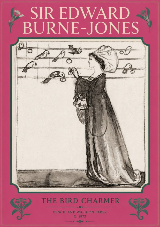 Edward Burne-Jones The Bird Charmer No2 - Póster
