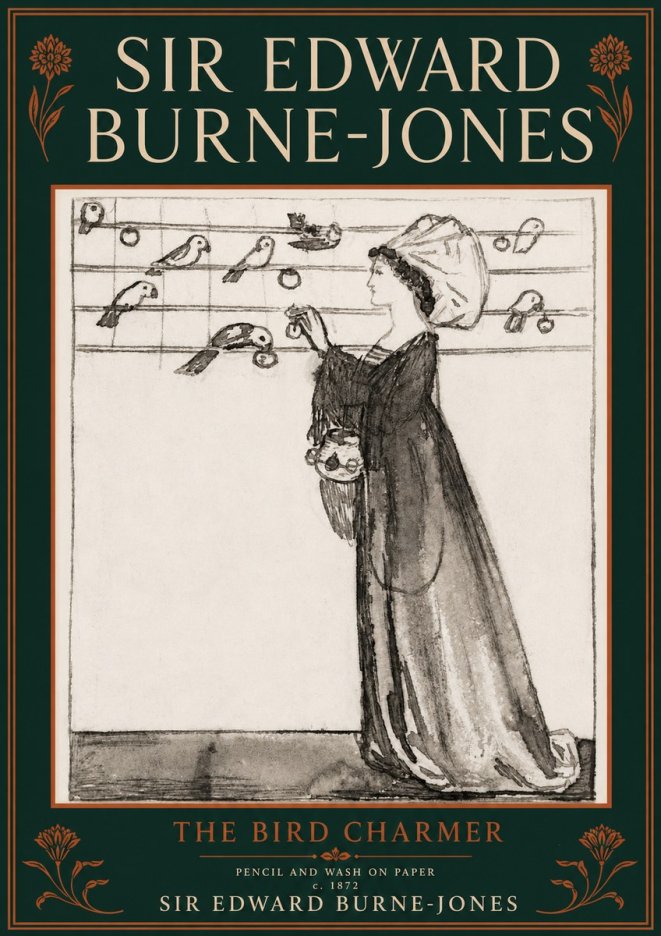 Edward Burne-Jones The Bird Charmer No3 - Póster