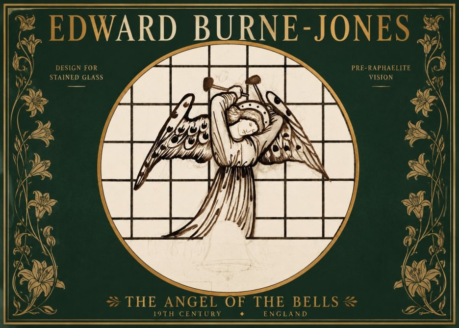 Edward Burne-Jones The Angel of the Bells No2 - Póster