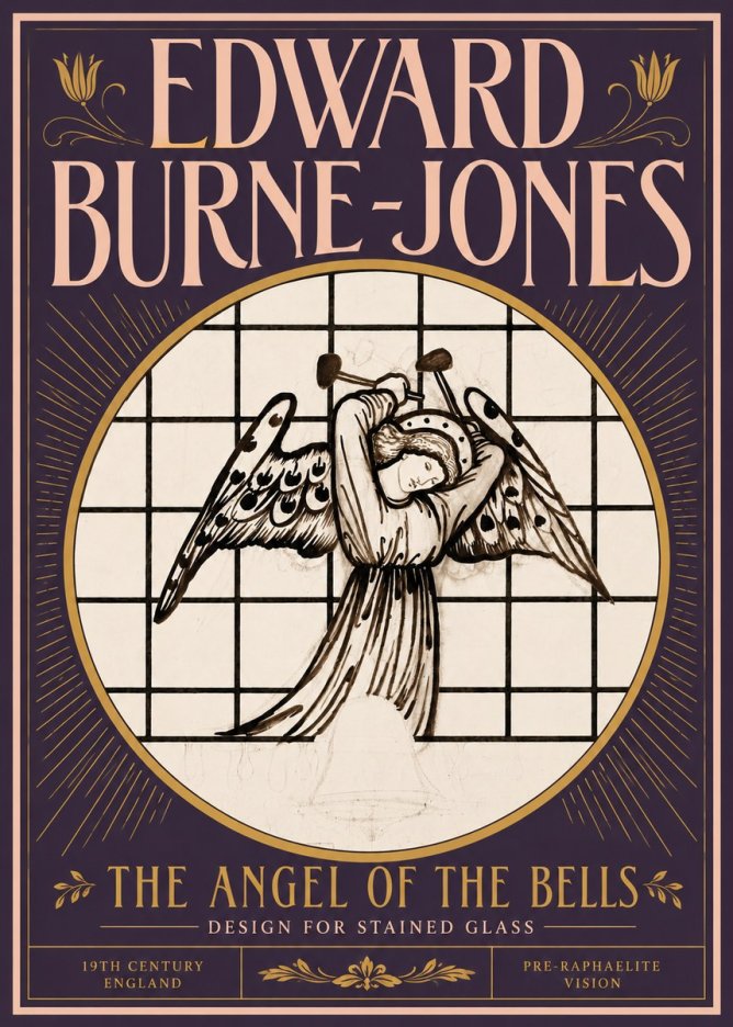 Edward Burne-Jones The Angel of the Bells No4 - Póster