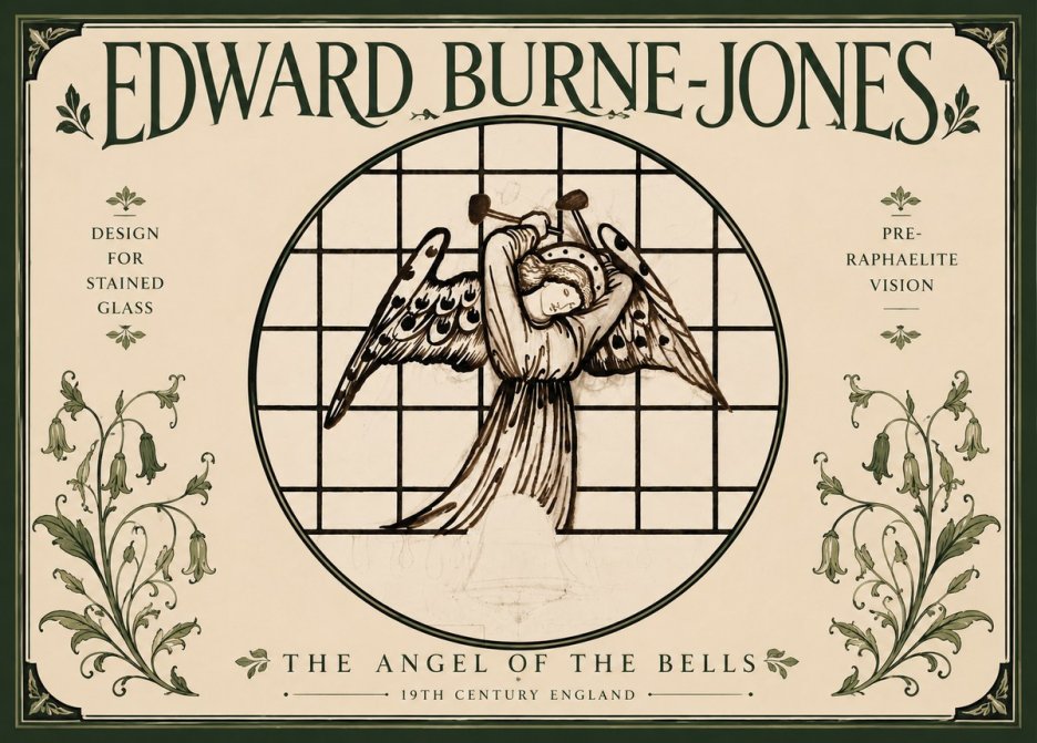 Edward Burne-Jones The Angel of the Bells No5 - Póster