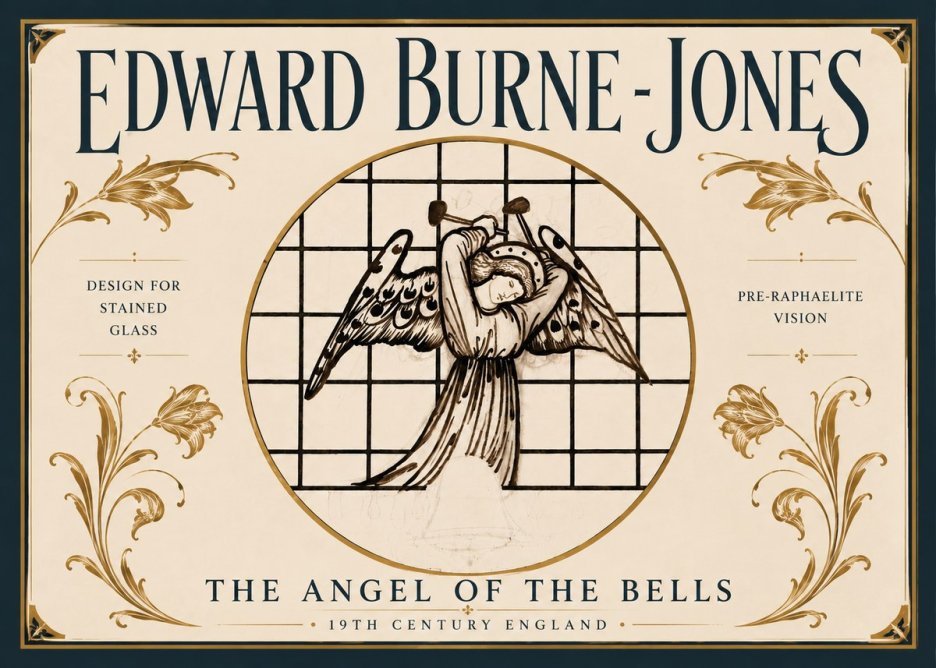 Edward Burne-Jones The Angel of the Bells No6 - Póster