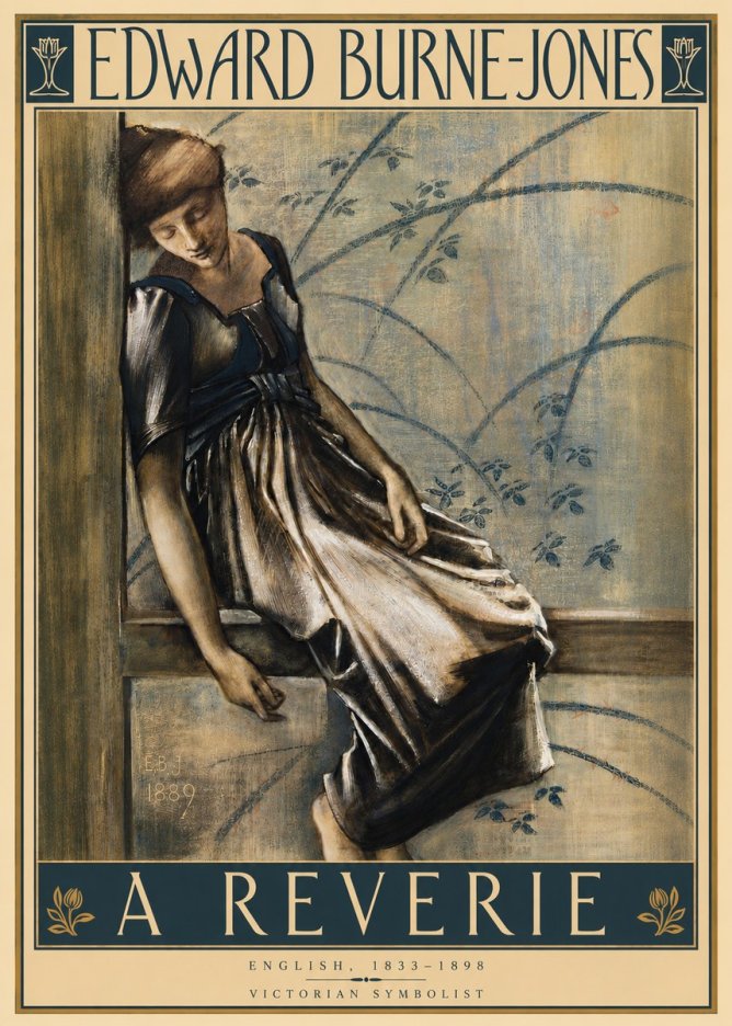 Edward Burne-Jones A Reverie No4 - Póster