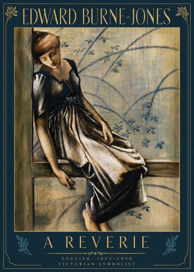 Edward Burne-Jones A Reverie No5 - Póster