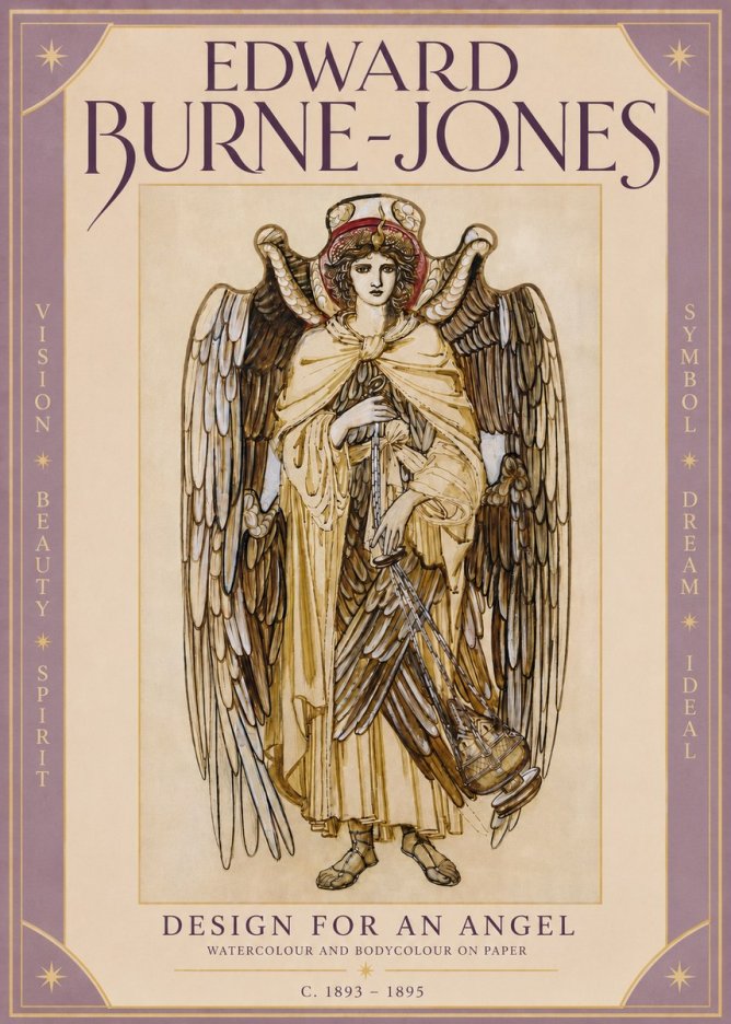 Edward Burne-Jones Design for an Angel No3 - Póster