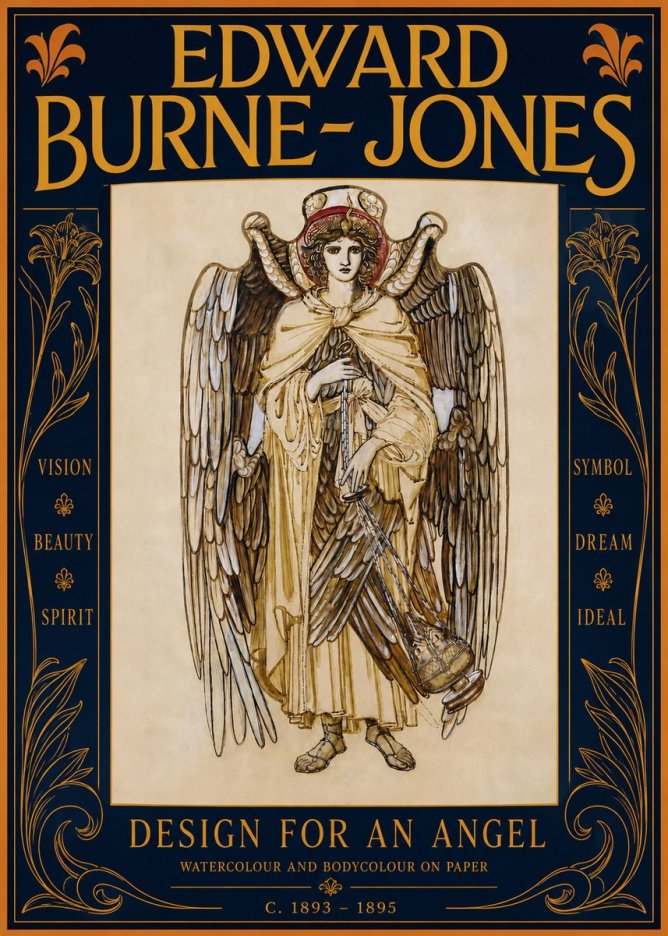 Edward Burne-Jones Design for an Angel No4 - Póster