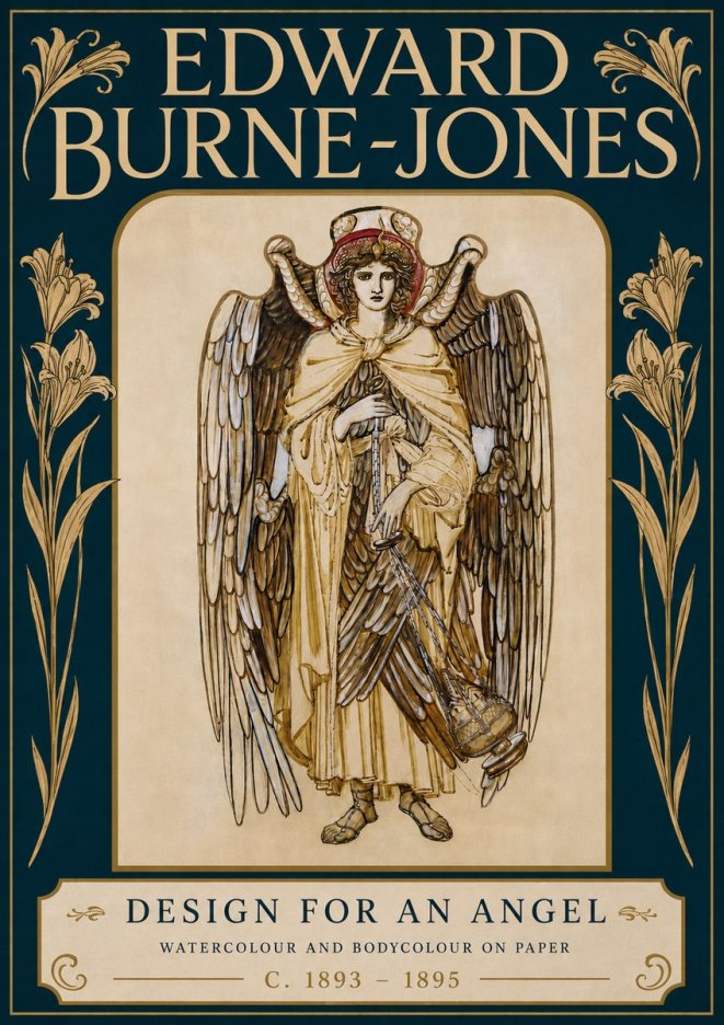 Edward Burne-Jones Design for an Angel No5 - Póster