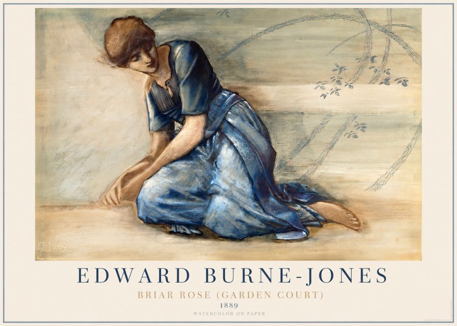 Edward Burne-Jones Briar Rose (Garden Court) No1 - Póster
