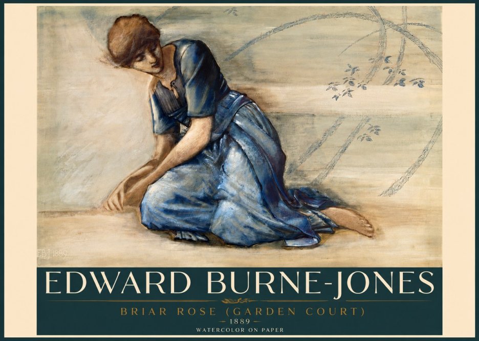 Edward Burne-Jones Briar Rose (Garden Court) No3 - Póster