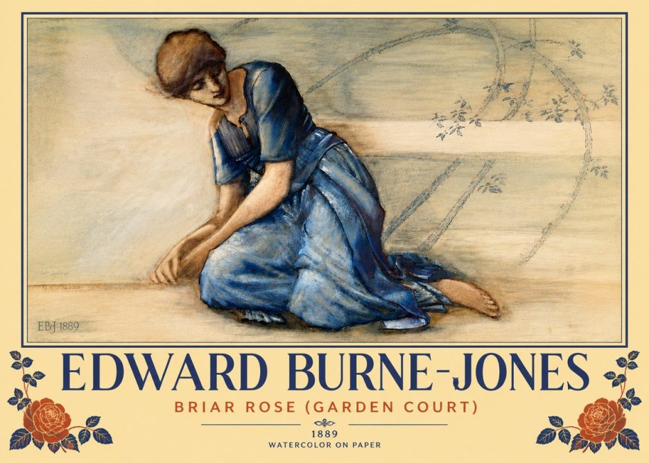 Edward Burne-Jones Briar Rose (Garden Court) No6 - Póster
