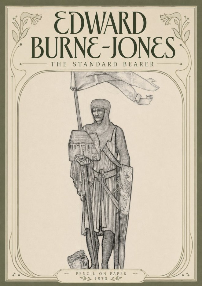 Edward Burne-Jones The Standard Bearer No4 - Póster