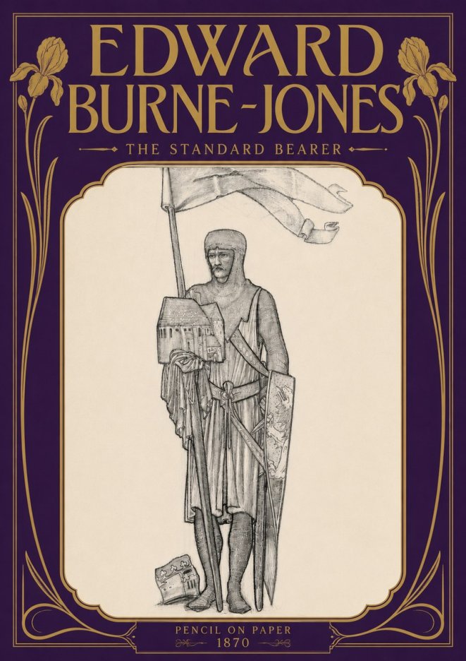 Edward Burne-Jones The Standard Bearer No5 - Póster