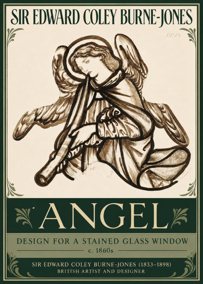 Edward Burne-Jones Angel No3 - Póster