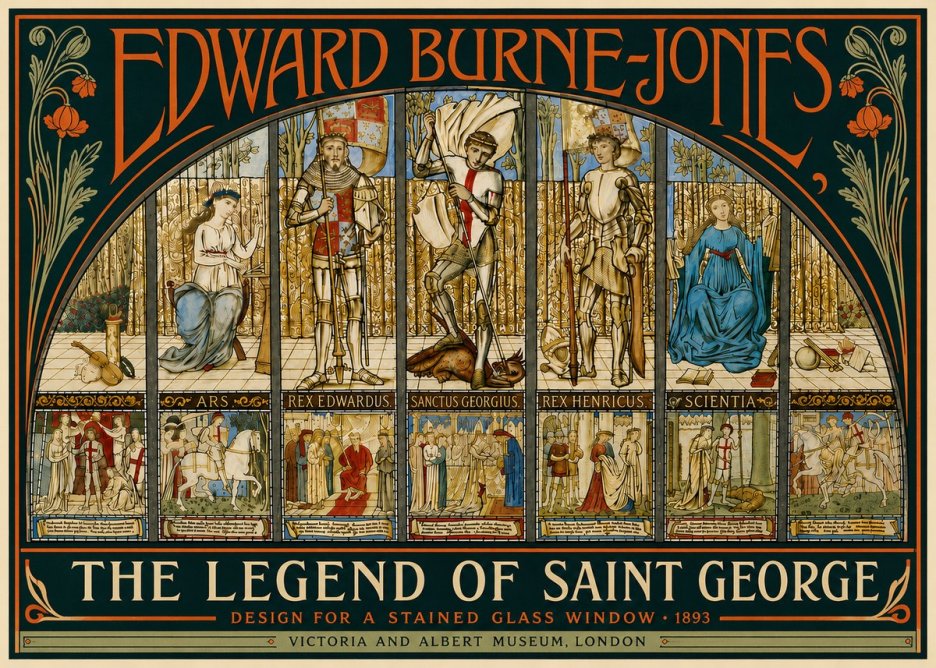 Edward Burne-Jones The Legend of Saint George No5 - Póster