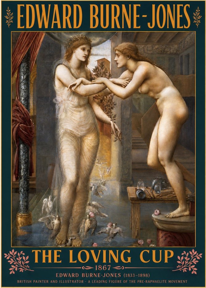 Edward Burne-Jones The Loving Cup No3 - Póster