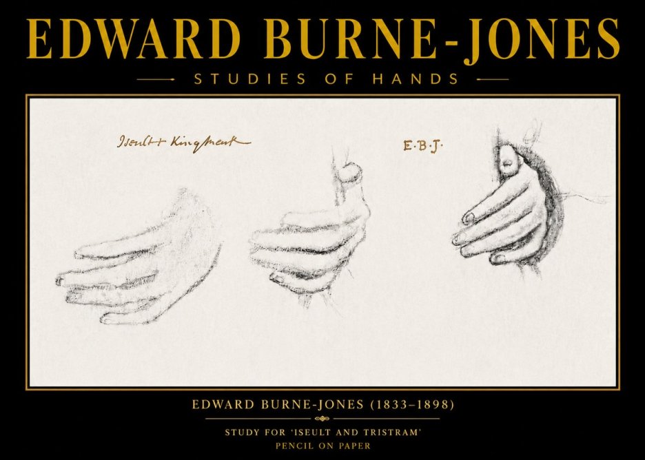 Edward Burne-Jones Study for 'Iseult and Tristram' No6 - Póster