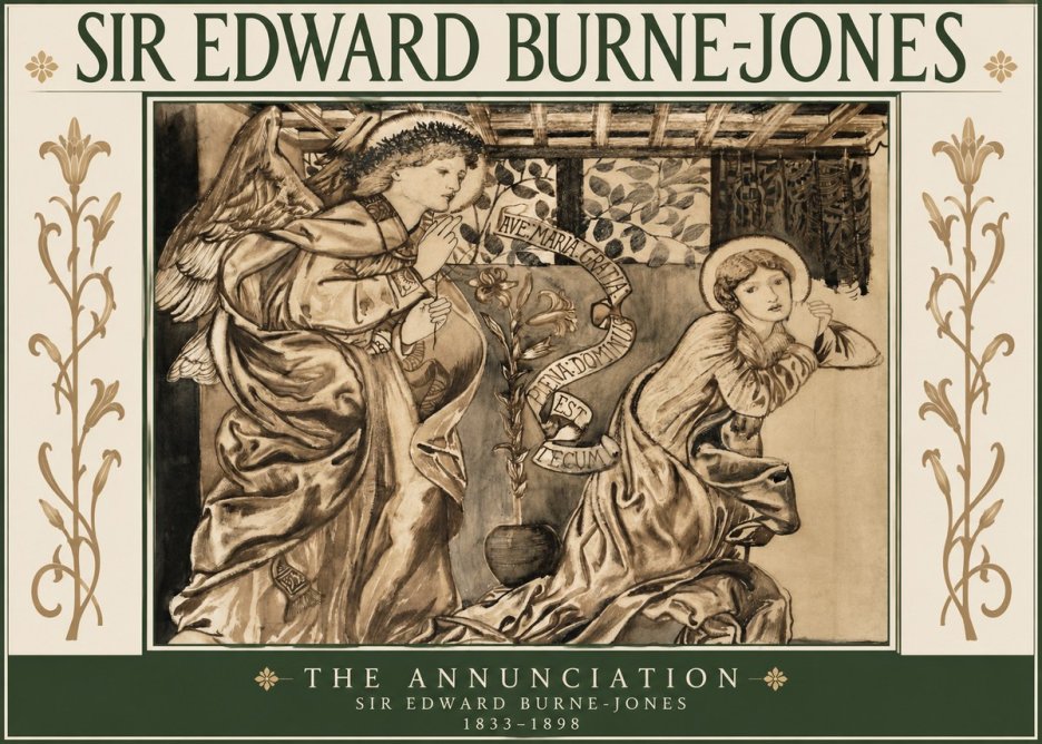 Edward Burne-Jones The Annunciation II No3 - Póster