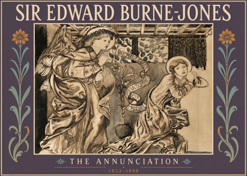 Edward Burne-Jones The Annunciation II No4 - Póster