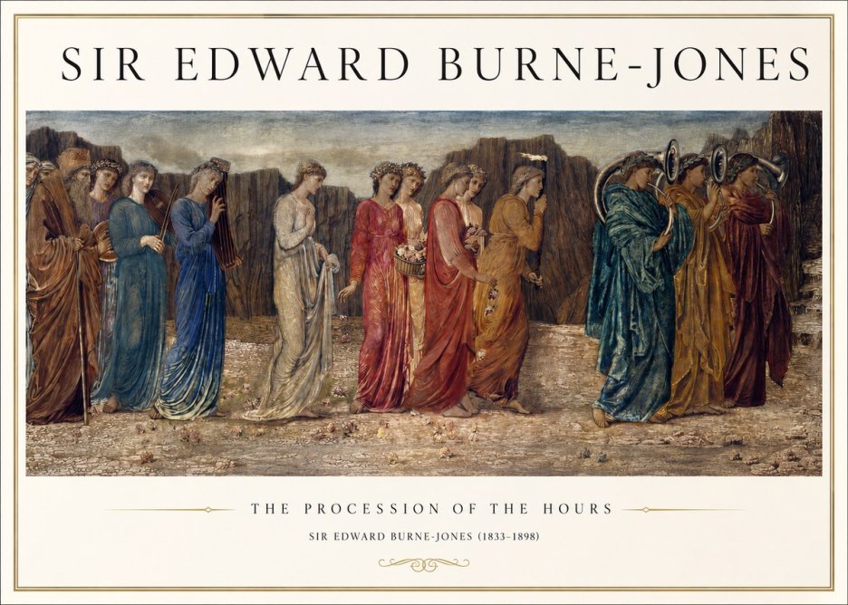 Edward Burne-Jones The Procession of the Hours No1 - Póster