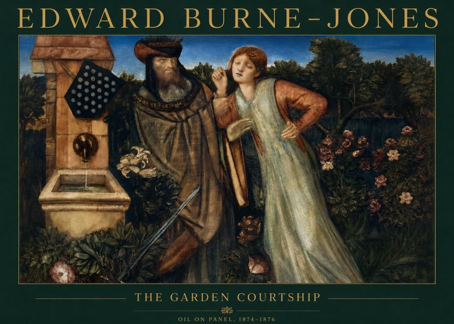 Edward Burne-Jones The Garden Courtship No2 - Póster